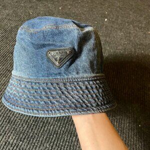 Light Blue Prada Denim Bucket Hat